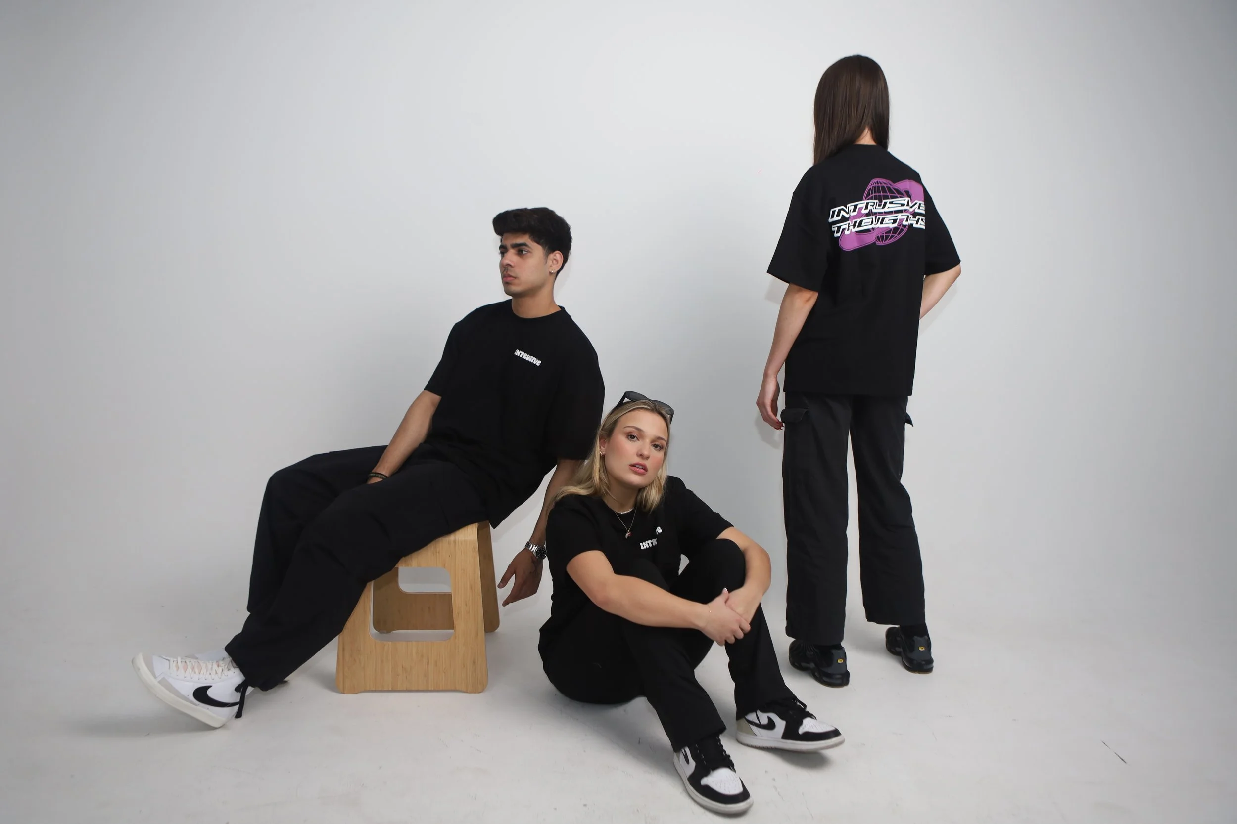 Social media content — branded apparel campaign in studio, by Visualsbysam
